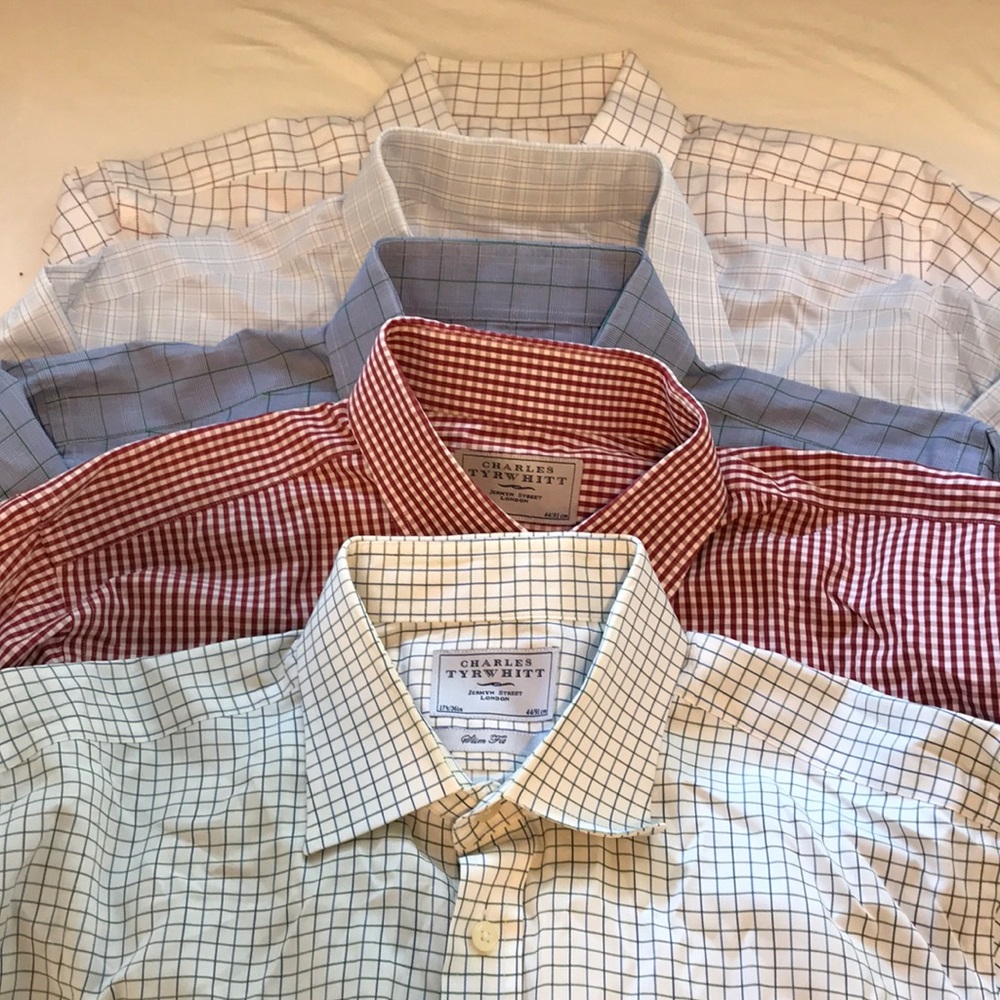 Lot of 5 Charles Tyrwhitt dress shirts